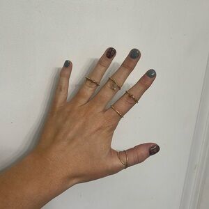 Bohemian Gold Ring Set 💛 Lot 16